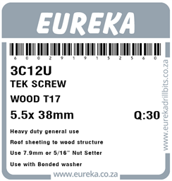 3C12 - Tek Screw Wood -3C12_Label_T